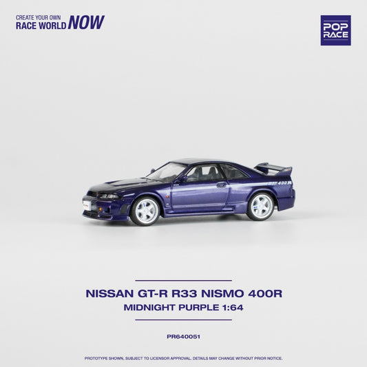 Pop Race 1:64 Nissan GTR R33 Nismo 400R Midnight Purple