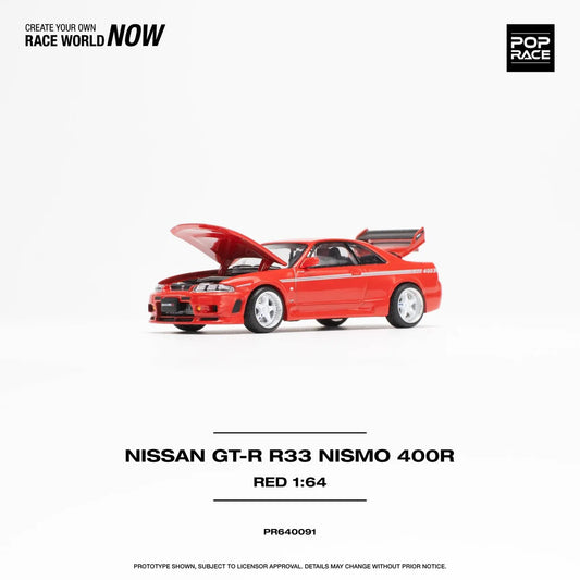 Pop Race 1:64 Nissan R33 GTR Nismo 400R Red