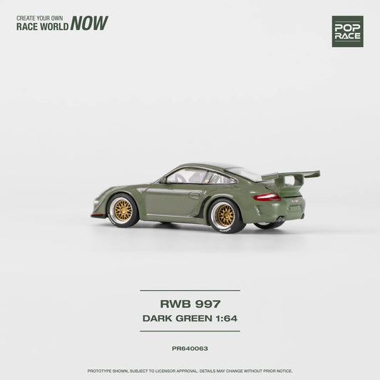 Pop Race 1:64 RWB 997 Dark Green