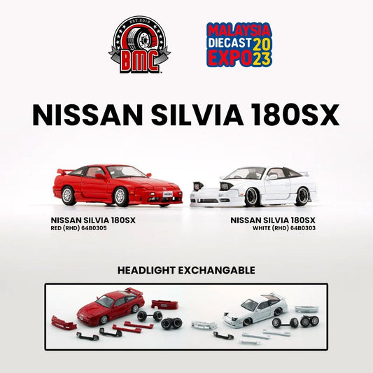 BMC 1:64 Nissan Silvia 180SX Red