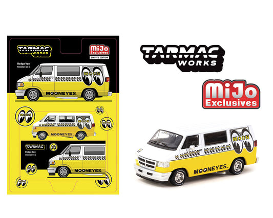 Tarmac Works 1:64 Dodge Van Mooneyes – Yellow – Global64 – MiJo Exclusives