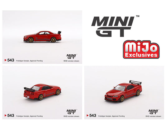 Mini GT 1:64 Nissan GT-R Tommykaira R RZ Edition Red- Red – Mijo Exclusives