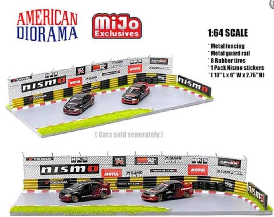 American Diorama 1:64 Mijo Exclusive Racetrack Diorama Advan Yokohama Livery Limited 2,400