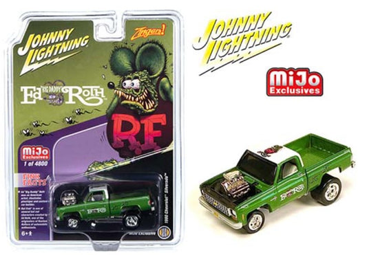 Johnny Lightning 1:64 1980 Chevrolet Silverado Rat Fink Zinger - MiJo Exclusives - Limited 1 of 4,800