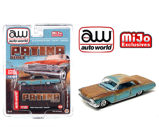 Auto World 1:64 MiJo Exclusives 1962 Chevrolet Impala Hard Top (Patina Rust)