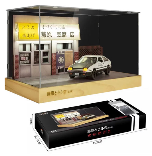 AE86 Alloy Diecast Toy Car Model Scene Display Sound Light Vehicles